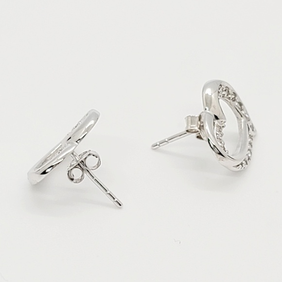 NWOT Heart shape earrings 925 Sterling Silver - Picture 2 of 3